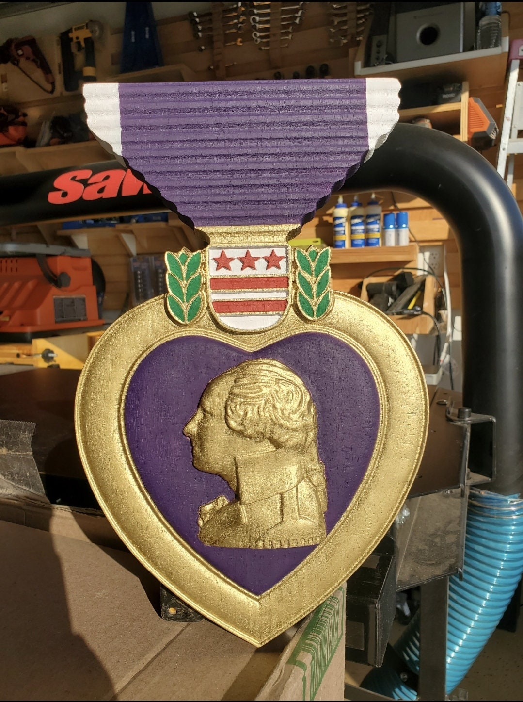 Wooden Purple Heart