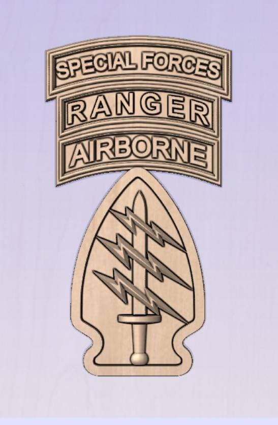 Airborne Ranger Special Forces Patch STL