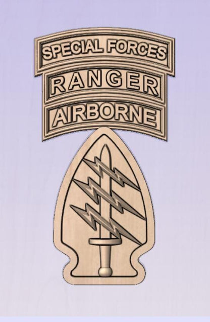 Airborne Ranger Special Forces Patch STL