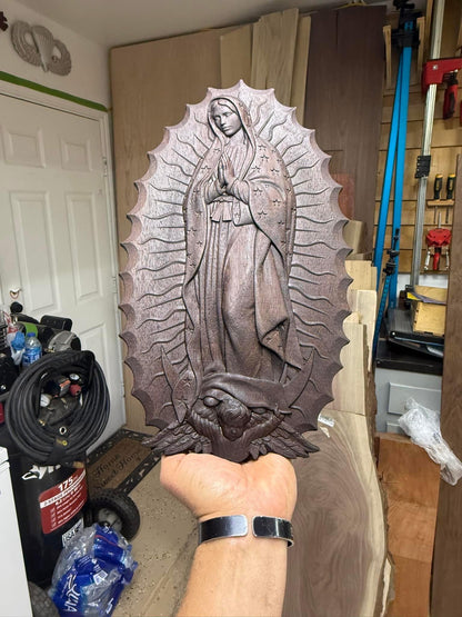 Virgin Mary 2.5D in wood