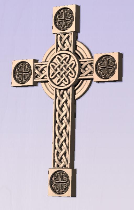 Irish Celtic Cross STL Digital File