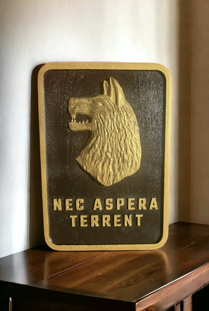1-27th Infantry Regiment unit crest carved out in wood painted/unpainted