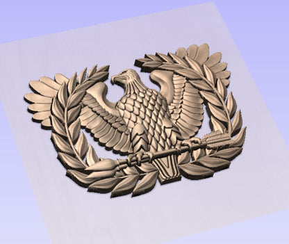 Chief Warrant Officer Eagle with no rank Digital File STL