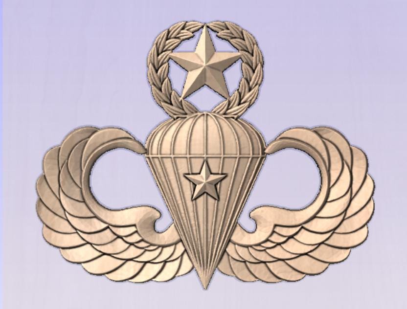Master Airborne Wings with 1 Combat Jump