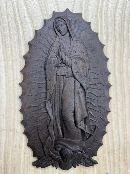 Virgin Mary 2.5D in wood