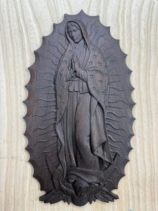 Virgin Mary 2.5D in wood