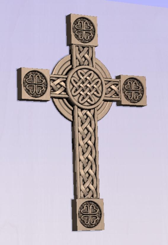 Irish Celtic Cross STL Digital File