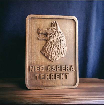 1-27th Infantry Regiment unit crest carved out in wood painted/unpainted