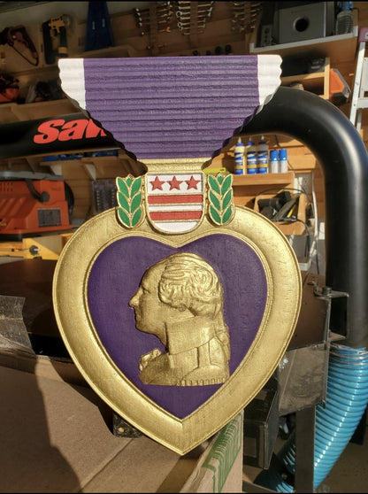 Wooden Purple Heart
