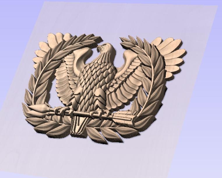 Chief Warrant Officer Eagle with no rank Digital File STL