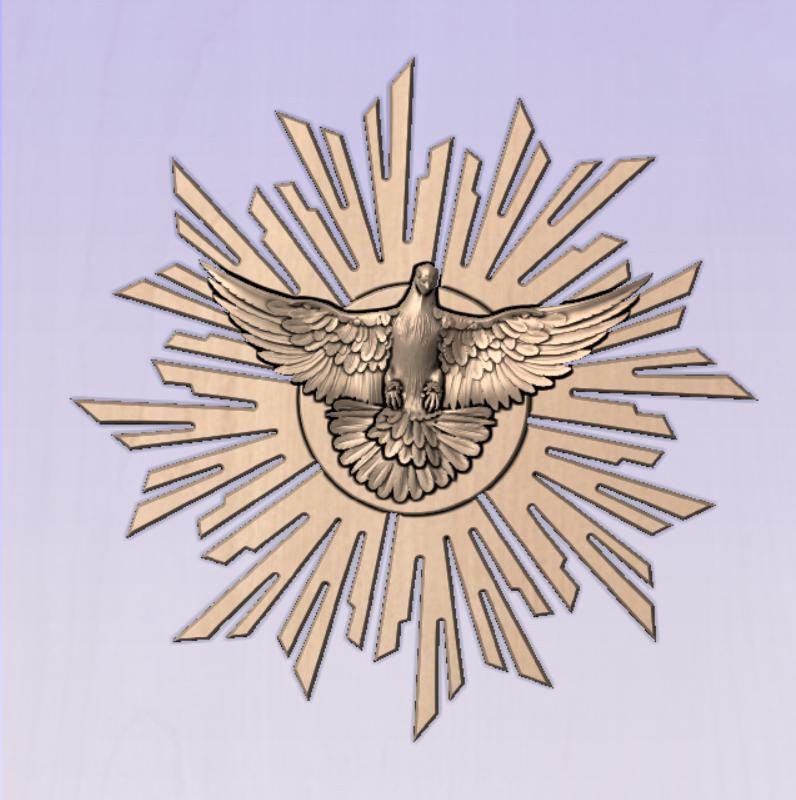 Holy Spirit Dovetail STL Digital File